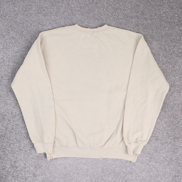 Thrashed Queen Music Band Tour Small Beige Long Sleeve Pullover Sweatshirt - Picture 2 of 13